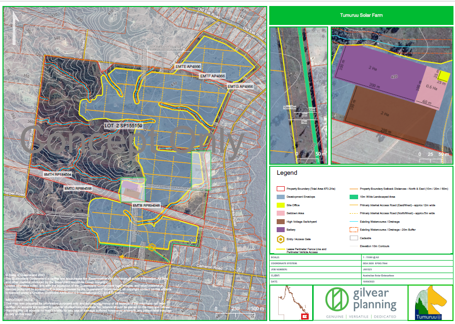 Tumuruu BESS & Solar site layout and planning map